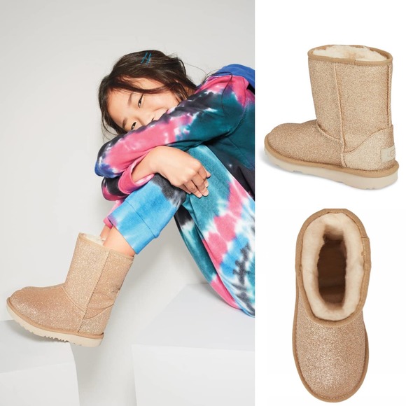 UGG Other - UGG Youth Boot Classic II Glitter Water Resistant